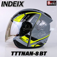 หมวกกันน็อค INDEX TITAN-8 BT รุ่นใหม่ล่าสุด มีหลุมติดตั้งลำโพง Bluetooth นวมถอดซักได้ มีไซส์ให้เลือก M/ L/ XL