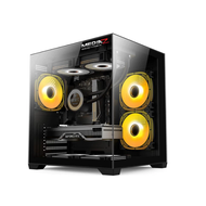 เคส ตู้ปลา MATX ทรงเล็ก กระจกนิรภัย2ด้าน พัดลม argb Vikings N275-1B MicroATX CASE