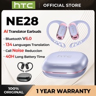 HTC NE28 AI Translator Earbud Wireless Bluetooth Earphone Smart Real-Time Translation Open Ear Earph