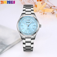 SKMEI Top Luxury Original Brand Ladies Fashion Quartz Watch Elegant Diamond Stainless Steel Strap Lady Clock Waterproof Watch