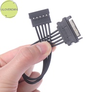 uloveremn SATA to 15Pin Male To Female Power Extension Cable HDD SSD SATA Power Cable 20CM SG