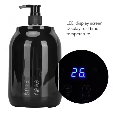 Massage Oil Bottle Heater Essential Oil Heater LED Display Temperature Adjust Single Massage Oil Bot