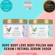 Dove Body Love Body Polish Retinol Body Scrub Aha Body Scrub 340Gr