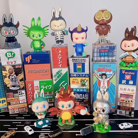 NEW POP MART Labubu THE MONSTERS KAIJU Series Blind Box Cute Cartoon Room Desktop Decor Collectible 