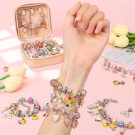 2026新款首发儿童串珠套盒diy手工项链手链包益智玩具穿珠儿童节女孩生日礼物Children's Beaded Set Box DIY Handmade Necklace Braceletjiang