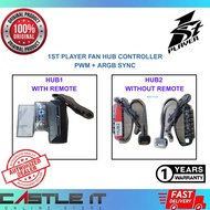 1st Player Fan Hub Controller – Hub1 with Remote / Hub2 without Remote – PWM + ARGB Sync