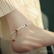 Anklet Wants Come True Design Feeling Wholesale Female Red Agate Sterling Silver All-Match New Style