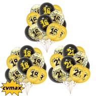 CYMX 12PCS Birthday Balloon, Latex DIY 30th BIrthday Balloons,  Inflatable Party Props 18th 30th 40t