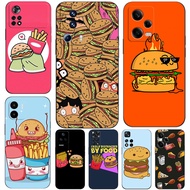 Case For Xiaomi Redmi 12 4G Note 12 5G POCO X5 PRO 5G Phone Cover Funny Hamburger