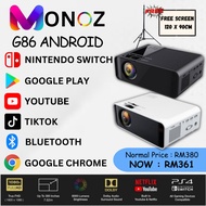 Monoz 6000 lumens G86 Projector FULL HD 1080P Android Mini Projector WIFI LCD Led A80 Portable Projector