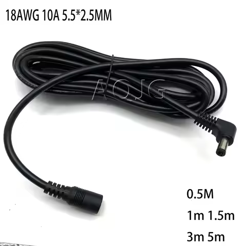Elbow 19V DC5.5*2.5MM Male to Female Notebook Power Extension Cord For Pole Meter Projector Power Co