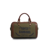 Santa Barbara Polo &amp; Racquet Club Microfiber Trimmed Canvas Boston Bag (91819-002)