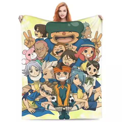 Inazuma Eleven Blankets Flannel Textile Decor Video Game Sports Game Breathable Soft Throw Blankets 