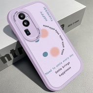 Casing For OPPO Reno10 Pro+ 5G Smile Pattern Case Cover Soft Silicone PU Leather Shockproof Phone Cases