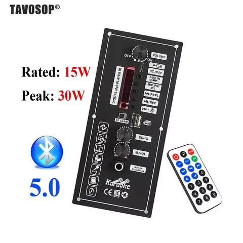 Remote Control 3.7V Audio Amplifier Board Car Square Dance Speaker Amplifier Bluetooth Suitable For 