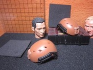 AJ1特戰部門 ES末日款1/6褐色戰術頭盔一頂 mini模型