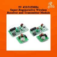 5V 433/315MHz Super-Regenerative Wireless Receiver and Transmitter Module for Arduino