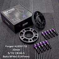 Wheel Spacer 20mm 5/112 CB:66.5 Bolts:M14x1.5 - Bonoss Spacer Kit