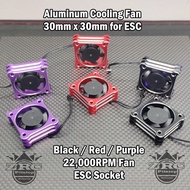 ZRC Aluminum Cooling Fan For ESC 22000 RPM 30MM Hobbywing XD10 Pro Yokomo RPX2 Pro4 RS4 OMG Polaris 