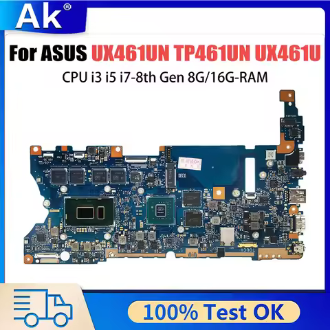UX461UN With i5 i7-8th CPU MX150-V2G GPU 4GB/16GB RAM Motherboard For Asus Zenbook UX461U UX461UA UX