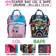 Moji - Mickey &amp; Minnie Diaper Bag - Disney Baby Bag - Combination Character Baby Milk Diaper Bag