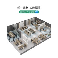 Table Four People Modern Staff Office Position 4 Financial Staff Combination Six People 6 Table Chai