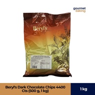 Beryl's Dark Chocolate Chips 4400 Cts (500 g, 1 kg)