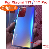 Original Battery Back Glass Cover For Xiaomi 11T Rear Housing Door Case Lid Mi11T Pro with Camera Le