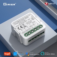 GIRIER Tuya Smart Switch Module ZigBee Dry Contact Modules DC5V 12-24V AC100-240V for Curtain Motor 