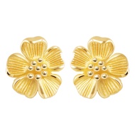 PRIMA ต่างหูทองคำ 99.9% รูป ดอกไม้ 111E1494-18