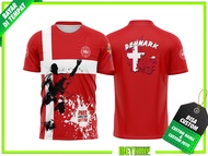Baju Kaos PIALA DUNIA 2022 Jersey DENMARK PIALA DUNIA 2022 Fullprint Sublime