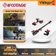 IFOOTAGE Adjustable Spider Crab Magic Arm with Shoe Mount and 1/4'' & 3/8" Tripod Screw for DSLR Cam