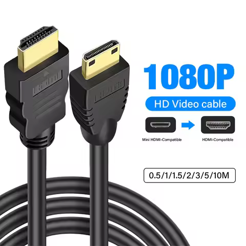 Mini HDMI to HDMI Cable HD 4K 60Hz High-Speed HDMI Cable Bi-Directional 1080P Cord for HDTV Tablet C