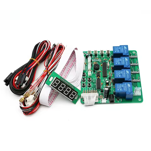 JY-21 4 digits Display 4 Channel Timer Board For Bill Acceptor Coin Acceptor Time Control PCB Arcade