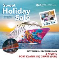 [Resorts World Cruises] [Sweet Holidays Sales] [UOB $200 Off per cabin] 2 Nights Port Klang (KL) (Sun) on Genting Dream (Nov to Dec 2024)