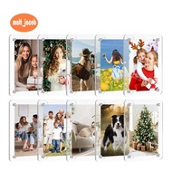 Magnetic Picture Frame , Acrylic Magnet Picture Frame for Refrigerator , 2.36x3.54 Inch Clear Photo 
