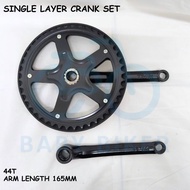 Basikal Set Crank 32/36/40/44T untuk Basikal Single Speed /BICYCLE 32/36/40/44T SINGLE LAYER CRANK S