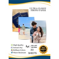 Premium Photo Paper | 50 pcs/pouch 230 GSM| A4 / 5R / 4R / 3R Sizes