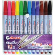 ปากกาเมจิกสีน้ำ ตราม้า H-110 (ชุด 12 สี 65/ชุด)