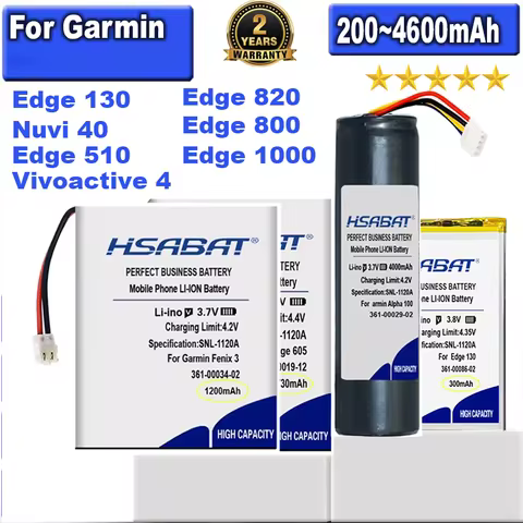Battery for GARMIN Edge 130 820 520 20 800 810 510 1030 830 Nuvi 40 40LM 30 50 Fenix 1 2 3 5 5X 5S 6