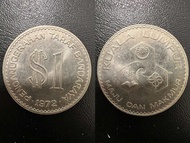 AJ STAR COLLECTION - MALAYSIA $1 RINGGIT COIN DUIT LAMA ( PENGANUGERAHAN TARAF BANDARAYA )