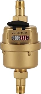 MEASUREMAN 1/2" Non-Pulsed Volumetric Cubic Meter Water Meter, Brass Body Heavy-Duty Design for Resi
