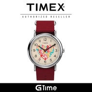 [Official Warranty] Timex TW2V29900 Unisex's Weekender x Coca Cola 38mm Red Nylon Strap Watch
