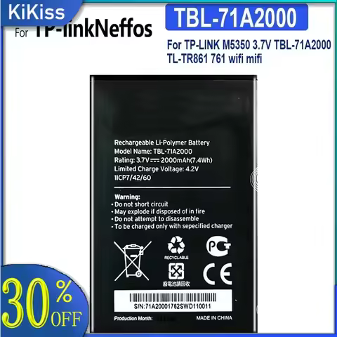 TBL-71A2000 TBL-55A2550 Battery For TP-linkNeffos TL-TR961 2500L WiFi mifi M5350 TR861 Bateries Batt