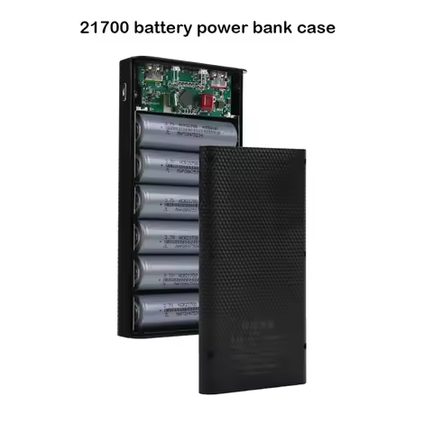 21700 Battery Shell Storage Organize Battery Charger Box Power Bank Holder DIY Shell Case Dual USB 6