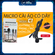 Micro thu âm cài áo chống ồn cho tất cả các dòng điện thoại C1 C2 C3 nhỏ gọn tiện lợi