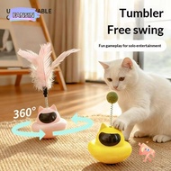 FANSIN1 Tumbler Base Feather Toy, Feather Attachment Anti-Boredom Suction Cup Cat Teaser Wand,  Tumb