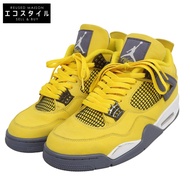 Nike Air Jordan 4 男款運動鞋，亮黃色，尺寸 28.5cm，CT8527 700，10.5（美國碼）[二手]