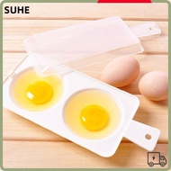 SUHE Egg Steamer Cooking 2 Eggs Kitchen Tool Microwave Eggs Cooker Steamer Tool Draining Egg Boiler