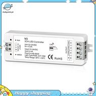 【ouwym9al】LED Controller 3-Channel V3 2.4G DC12-24V Stepless Dimming Remote Control Light for CCT LE